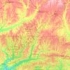 Yellow Riverの地形図、標高、地勢