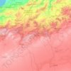 シディ・ベル・アッベス県の地形図、標高、地勢