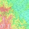 楽山市の地形図、標高、地勢