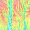 raionul Cahulの地形図、標高、地勢