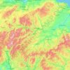 スコティッシュ・ボーダーズの地形図、標高、地勢