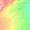ウレド・ジェラル県の地形図、標高、地勢