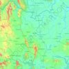 ウドーンターニー県の地形図、標高、地勢