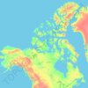 カナダの地形図、標高、地勢