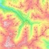 Cogneの地形図、標高、地勢