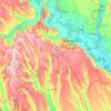 raionul Ștefan Vodăの地形図、標高、地勢