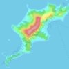 津和地島の地形図、標高、地勢