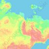 サハ共和国の地形図、標高、地勢