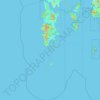 プーケット県の地形図、標高、地勢