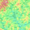 建陽区の地形図、標高、地勢