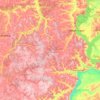 ウリヤノフスク州の地形図、標高、地勢