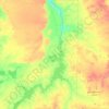 アスワン県の地形図、標高、地勢