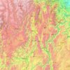 涼山イ族自治州の地形図、標高、地勢