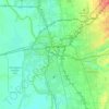 サクラメントの地形図、標高、地勢
