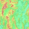 チエンラーイ県の地形図、標高、地勢