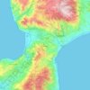 Catanzaroの地形図、標高、地勢