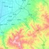 太谷区の地形図、標高、地勢
