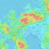佐賀県の地形図、標高、地勢