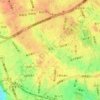 深沢の地形図、標高、地勢