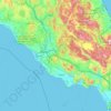 ラツィオ州の地形図、標高、地勢