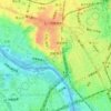 田園調布の地形図、標高、地勢