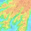 大久保町の地形図、標高、地勢