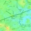 宮坂の地形図、標高、地勢