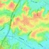 高田町の地形図、標高、地勢