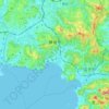 鎌倉市の地形図、標高、地勢