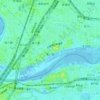 南六郷の地形図、標高、地勢