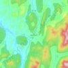 Bakersfieldの地形図、標高、地勢