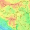 奥沢の地形図、標高、地勢