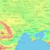 ウクライナの地形図、標高、地勢