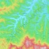 南极乡の地形図、標高、地勢