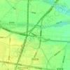桃园镇の地形図、標高、地勢