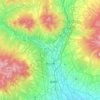 渋川市の地形図、標高、地勢
