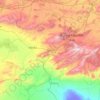 バトナ県の地形図、標高、地勢