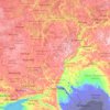 ヴォルガ川の地形図、標高、地勢