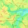 上落合三丁目の地形図、標高、地勢