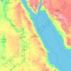 紅海県の地形図、標高、地勢
