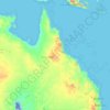 クイーンズランド州の地形図、標高、地勢