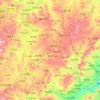 建平県の地形図、標高、地勢