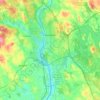 Manchesterの地形図、標高、地勢