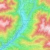 Brixen - Bressanoneの地形図、標高、地勢