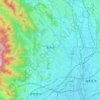 厚木市の地形図、標高、地勢