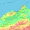 オランの地形図、標高、地勢