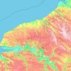 セーヌ＝マリティーム県の地形図、標高、地勢
