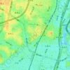 山王の地形図、標高、地勢