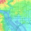 Ward 2の地形図、標高、地勢