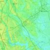 岩槻区の地形図、標高、地勢